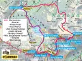 Mapa szlaków Orla Perć: Murowaniec, Zawrat, Kozi Wierch, Skrajny Granat, Zadni Granat, Krzyżne i inne szczyty.
