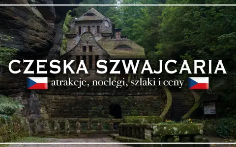 Kamienny zamek w otoczeniu skał i zieleni. Czeska Szwajcaria oferuje liczne atrakcje, noclegi i malownicze szlaki.