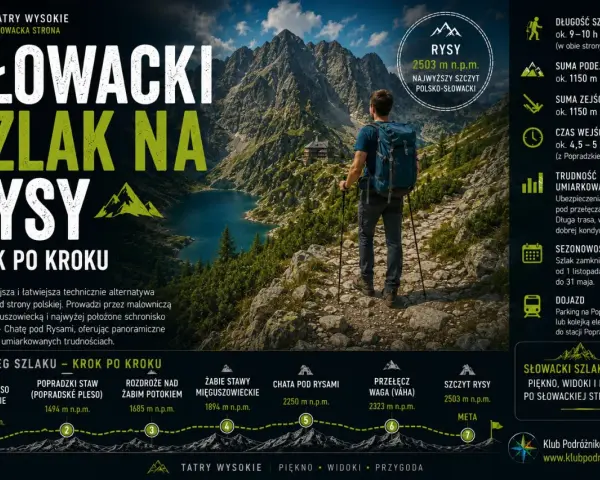 Słowacki szlak na Rysy: malownicza trasa z widokami, umiarkowana trudność. Idealna alternatywa od strony słowackiej.