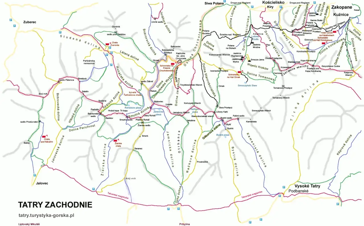 Mapa Tatr Zachodnich: szlaki, doliny, szczyty. Tatry jakie to góry? To malowniczy krajobraz pełen dolin, grani i schronisk.