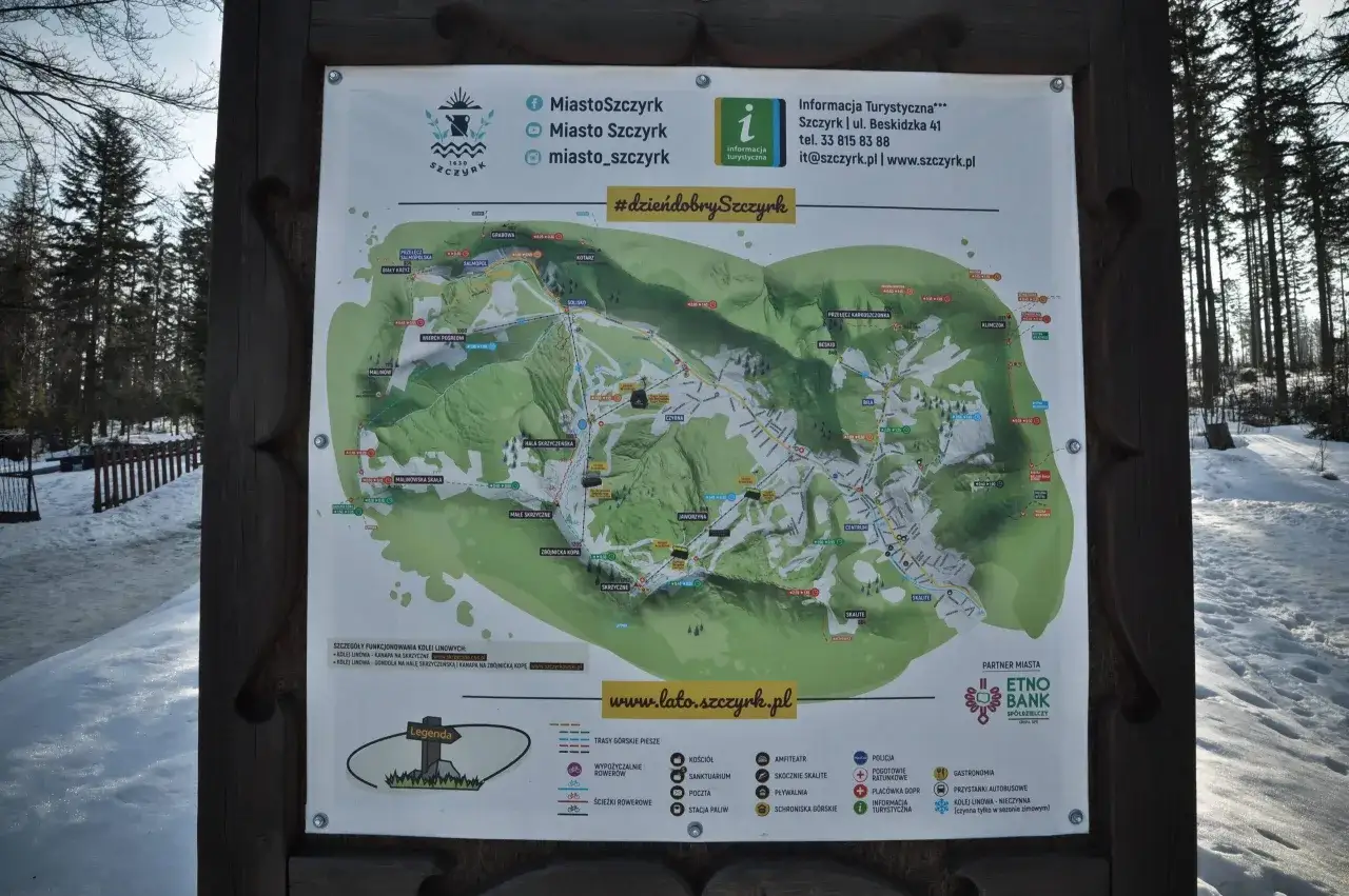 Porównanie szlaków Skrzyczne infografika