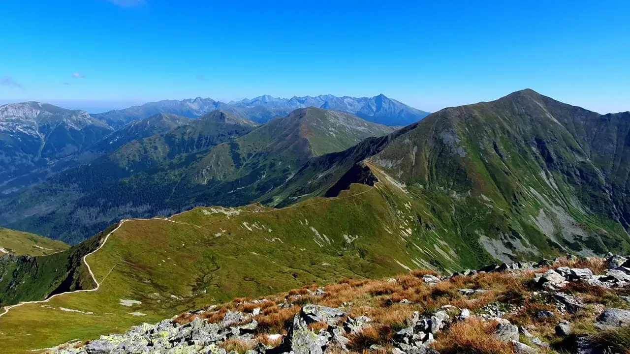 Starorobociański Wierch szlak grań Ornaku mapa