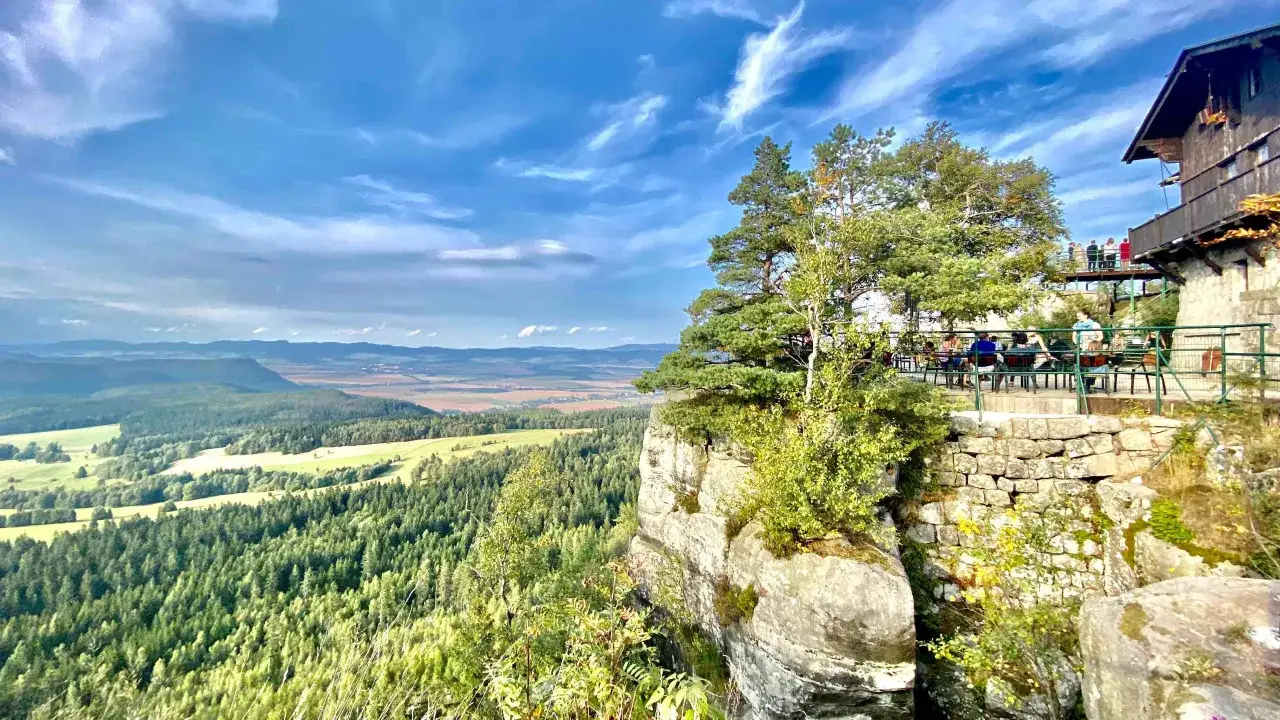Góry Stołowe Szczeliniec Wielki widok panorama